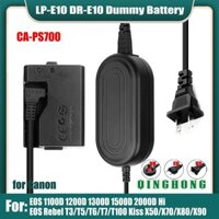 LP-E10 LPE10 Pin giả DR-E10 Bộ ghép nguồn DC & ACK-E10 CA-PS700 cho máy ảnh Canon EOS Rebel T3 T5 T6 T7 T100 Kiss X50 X70 X80 X90
