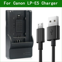 Lp-e5 LP E5 LC-E5 LC-E5C LC-E5E Máy Ảnh Kỹ Thuật Số Micro USB Sạc Cho Canon EOS 450D 500D 1000D Kiss F X2 X3 Rebel XSi T1i XS