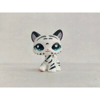 Lps Hình Trắng Đen Đi Bộ Mèo Mắt Xanh #1498 Đồ chơi Littlest Pet Shop