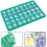 [Lqz] 40 Khoang Vuông Caramel Kẹo Khuôn Silicon Sô Cô La Fudge Truffle Snack Whisky Ice Cube Khay Lưới Fudge Khuôn Kẹo Cứng Praline Fudge Jelly Mold