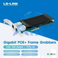 LR-LINK 2002PT-POE 802.3at GigE Interface Network Card Gigabit Ethernet POE+ Frame Grabber NIC PCIe X4 2xRJ45 Intel I350
