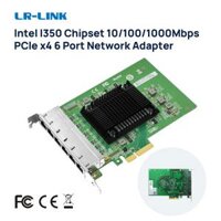 LR-LINK 2006pt sáu cổng Gigabit PCIE x4 Card mạng RJ45 PCI nhanh LAN Ethernet máy chủ Adapter Intel i350 NIC