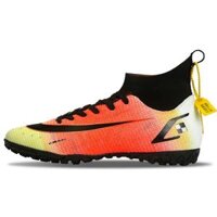 LRCLOVE giày bóng đá nam mới FGTF giày bóng đá ngoài trời cỏ đào tạo giày Unisex chống trượt thoáng khí bóng đá thể thao EU 35-45 - 108-D - Đen - 45