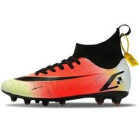 LRCLOVE giày bóng đá nam mới FGTF giày bóng đá ngoài trời cỏ đào tạo giày Unisex chống trượt thoáng khí bóng đá thể thao EU 35-45 - 108-C - Đen - 36
