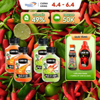 [LS] Combo 4 chai xốt muối ớt CHIN-SU - 1 chai x 200gram ( 2 muối ớt xanh + 2 muối ớt đỏ)