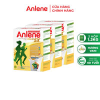 [LS MRT 24.6 x Anlene] Combo 3 hộp sữa bột Anlene Gold 5X hương vani hộp 1.2kg/lon + Tặng 1 Vali 24inch