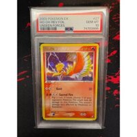 LS Thẻ PSA 10 Pokemon Ho-oh Reverse Foil Holo Unseen Forces 27/115 2005 Pokémon 1459 d37 25