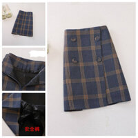 LS_CV212 Chân váy chữ A ngang gối kẻ sọc dạ Quảng Châu size S - 2XL cho nữ
