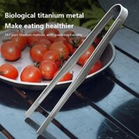 Lsvn Cắm Trại Ngoài Trời Titan BBQ Tông Trà Kẹp Bít Tết Kẹp Thịt Nướng Nhíp Cho Nhà Bếp Bộ Đồ Ăn Thực Phẩm Chống bỏng Tongs HOT