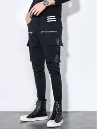 < FREESHIP> Quần jogger kaki túi hộp khóa kéo vải bao đẹp - XL