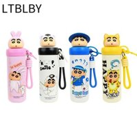 Ltblby Crayon Shin-chan Cốc Giữ Nhiệt, Cốc Hút Chân Không Inox 460ML 304, Ống Hút / Tay Cầm Crayon Shin-chan Cốc Rơm Dung Tích Lớn