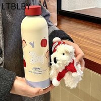 Ltblby Hello Kitty Cup, Cốc hút chân không bằng thép không gỉ 500ml, Chai nước cách nhiệt Red Puppy Sanrio