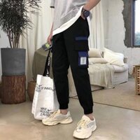 <FREE SHIP> Quần jogger túi hộp nam vải kaki co giãn, mềm mịn y ảnh hmx - ĐEN - S