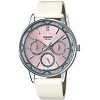 LTP-2087SL-4AVDF | Đồng Hồ Casio | Nữ | Dây Da | 6 Kim | Chống Nước WR50M