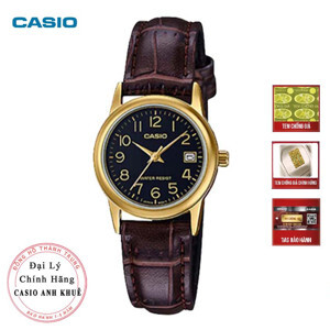 Đồng hồ nữ dây da Casio LTP-V002GL - màu 7B, 9B