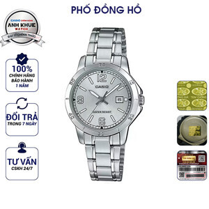 Đồng hồ nữ dây thép không gỉ Casio LTP-V004D - màu 1B, 7B