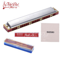 &lt;Tặng Kèm Hộp Đựng, Khăn Nhung Lau&gt; Kèn Harmonica Suzuki Study 24