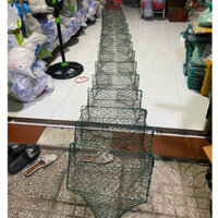 Lú 12 cửa ngục bắt cua biển dài 5m 18 khung 30x50cm Mặt lưới 7p