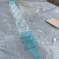 Lú bát quái 18 khung dài 4m bắt cá tôm hoặc bẫy ếch , khung 25 x 35cm, mắt lưới 1,5p