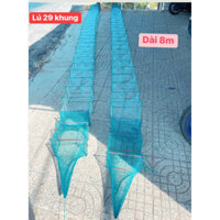 lú bát quái, lú 26 cửa ngục, lú 29 khung, lú 12 cửa ngục bắt tôm, bắt cá dài 8m, mắt lưới 1,5p