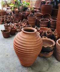 Lu Đất Nung Kiểu Xoắn Ốc Miệng Nhỏ Cao 60cm