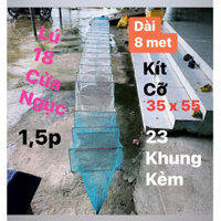 Lú dây lú cửa ngục 23 khung lớn 35x55cm mắt lưới 1,5p Dài 8m Bắt Cá Bắt Tôm Fishing Đi Câu Câu Cá