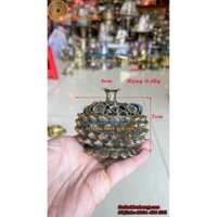 Lư Đồng Đốt Trầm Hình Hoa Sen Cao 7cm