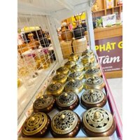 Lư đồng xông nụ trầm- lư đồng đốt trầm tặng hồ lồ và lót chống cháy+ FREE SHIP