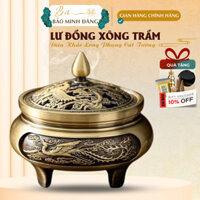 Lư Đồng Xông Trầm Hương 3 Chân Đồng Đúc Nguyên Khối  Điêu Khắc Rồng Phượng, Lư Đốt Trầm Hương, Cắm Nhang, Long Phụng