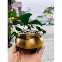 Lư đốt trầm đồng vàng cao cấp 7,5