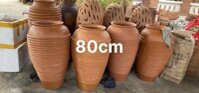 Lu Gốm Đất Nung Dạng Xoắn Miệng Nhỏ Cao 80cm