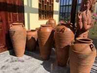 Lu Gốm Đất Nung Decor Đài Phun Nước Cao 1m