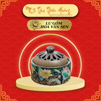 LƯ GỐM HOA VĂN SEN-TÂM THIÊN HƯƠNG