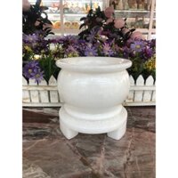 Lư hương, bát hương, bát nhang thờ cúng đặt bàn thờ đá cẩm thạch trắng