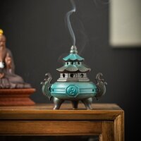 LƯ HƯƠNG XÔNG TRẦM, ĐỈNH ĐỐT TRẦM BẰNG GỐM HÌNH THÁP CHÙA