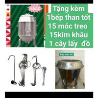 Lu Nướng Gà Vịt chạy Than hoặc Ga Inox Dạng Chân Cong Phi 80 - 90  Lu Nướng Loại 1 - Chân Cong