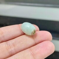 Lu thống ngọc phỉ trắng mix bạc 925 kèm dây dù đeo cổ