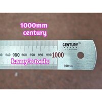 LU-TLA1000mm Thước lá inox 1m 1 mét 100cm 1000mm bản 35mm hệ inch và mét Century