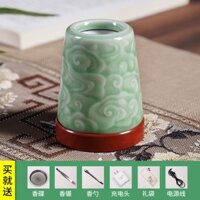Lư xông điện VẠN PHÚC có thể điều chỉnh nhiệt độ theo thời gian bằng gốm hương liệu đốt trầm hương  điện tử tinh dầu