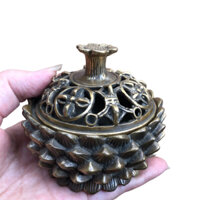 Lư Xông Trầm Bằng Đồng , Lư Đốt Trầm Đồng Sen Cánh Bé Bằng Đồng