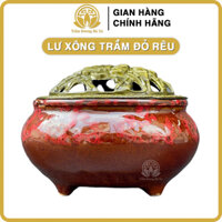 Lư xông trầm hương HÀ XÁ nhiều màu đồ thờ cúng phong thủy tẩy uế - 2 - Đỏ rêu