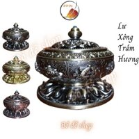 LƯ XÔNG TRẦM HƯƠNG KHẮC HÌNH BÁT BẢO CÁT TƯỜNG