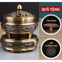 Lư xông trầm hương - Lư đỉnh đốt trầm hương, hương vòng,nhang bằng đồng