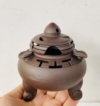 Lư xông trầm hương (mẫu lư gốm đất nung Bát Tràng)