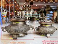 Lư Xông Trầm Kim Ngọc Mãn Đường Bằng Đồng Hun Chạm Rồng