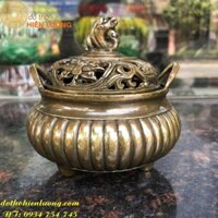 Lư Xông Trầm mini Bằng Đồng - Lư Đốt Trầm Nhỏ - Đồ Phong Thủy