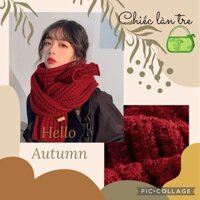 [Lựa chọn cho nàng]Khăn len handmade Hàn Quốc, chất liệu mềm mịn , dễ phối đồ