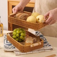 [Lựa chọn nghiêm ngặt]Đĩa Trái Cây Giả Mây Giỏ Trái Cây Trà Chiều Dim Sum Đĩa Ăn Nhẹ Khay Bun Giỏ Hấp Giỏ Bánh Mì Gia