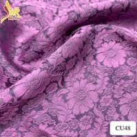 Lụa hoa cúc màu tím cẩm Nhaxasilk - CU48