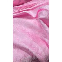 Lụa may áo dài | Nhung Silk | Silk ao dai | Nha Xá Silk |  Vải lụa HỒNG PHẤN họa tiết thọ HOA CÚC